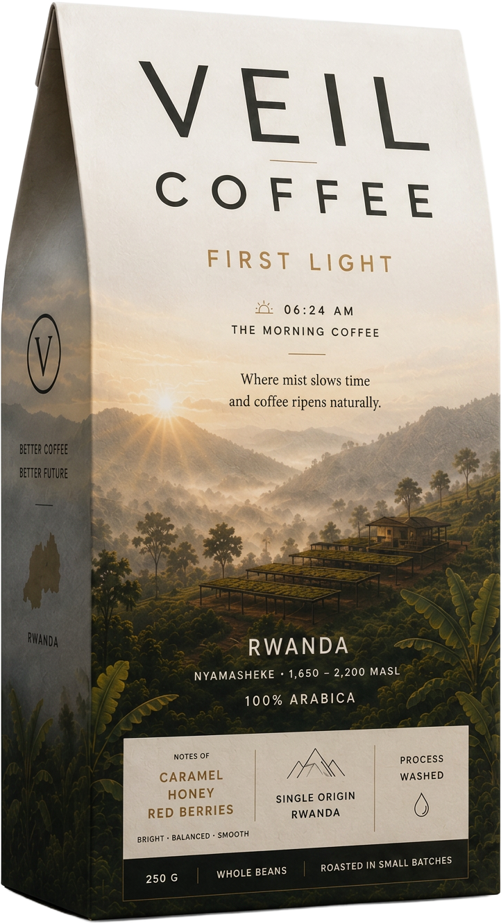 VEIL COFFEE First Light Verpackung